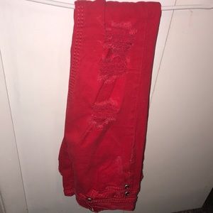 Red almost famous pants